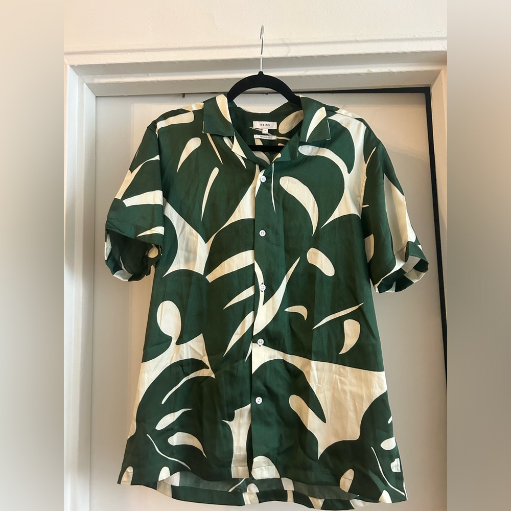 Reiss Silk Cuban Camp Shirt